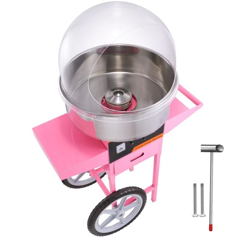 Candy Floss Machine - Profesjonalna maszyna do waty cukrowej, różowa,