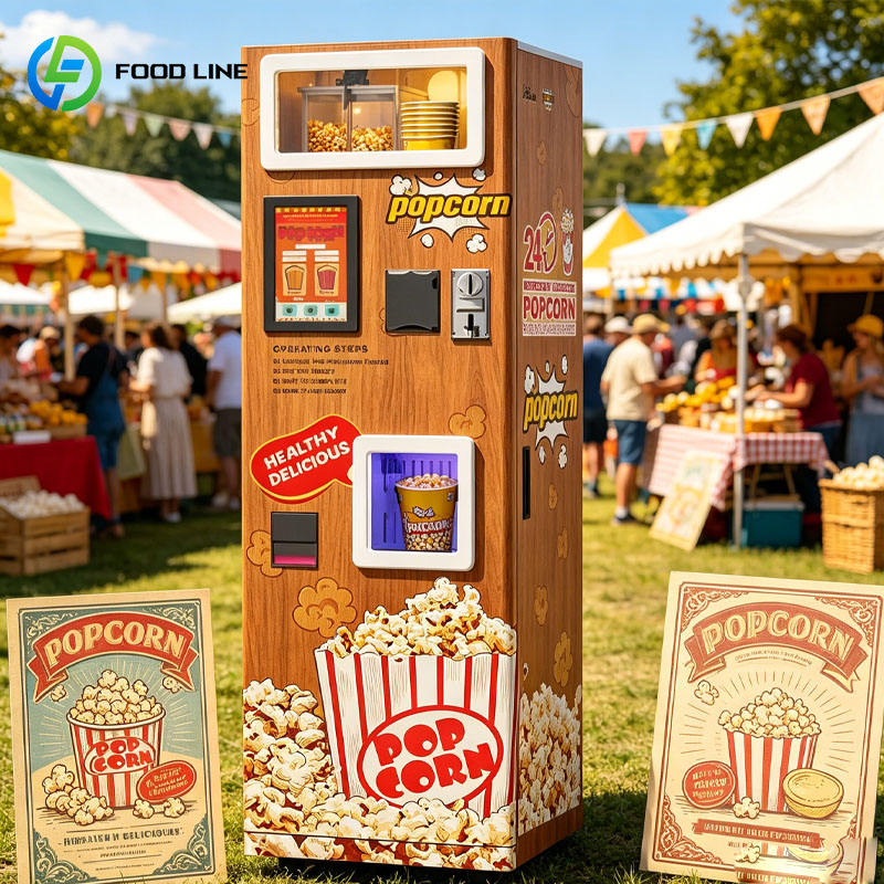 Popcorn Vending Machine - Automat do popcornu, komercyjny, inteligentny, samoobsługowy