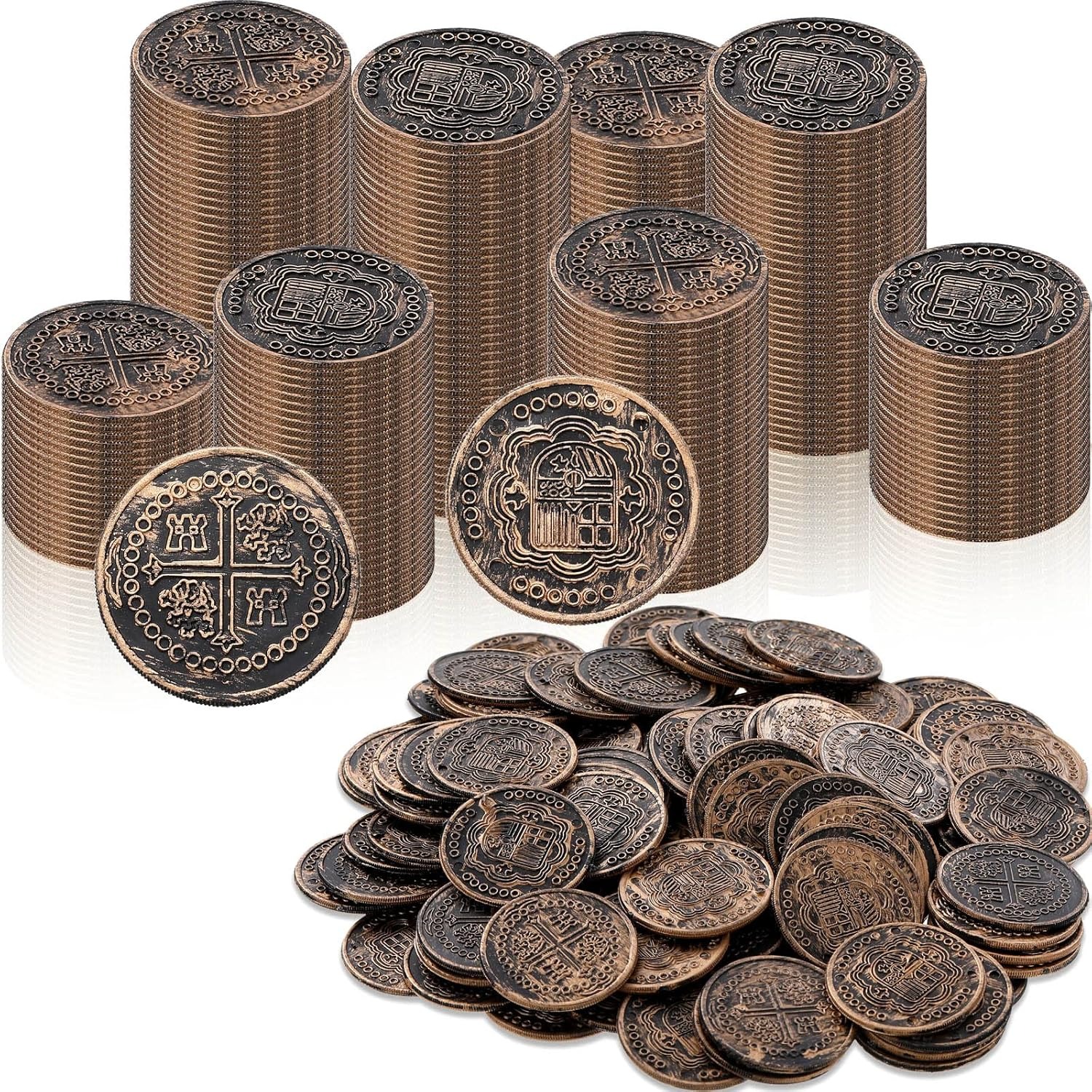 Arcade Game Coin - Fałszywe pirackie złote monety, plastikowe monety