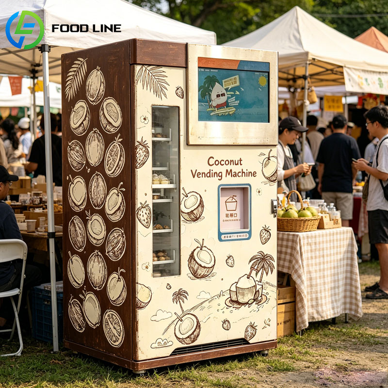 Open Vending Machine - Automat do świeżych kokosów z inteligentną