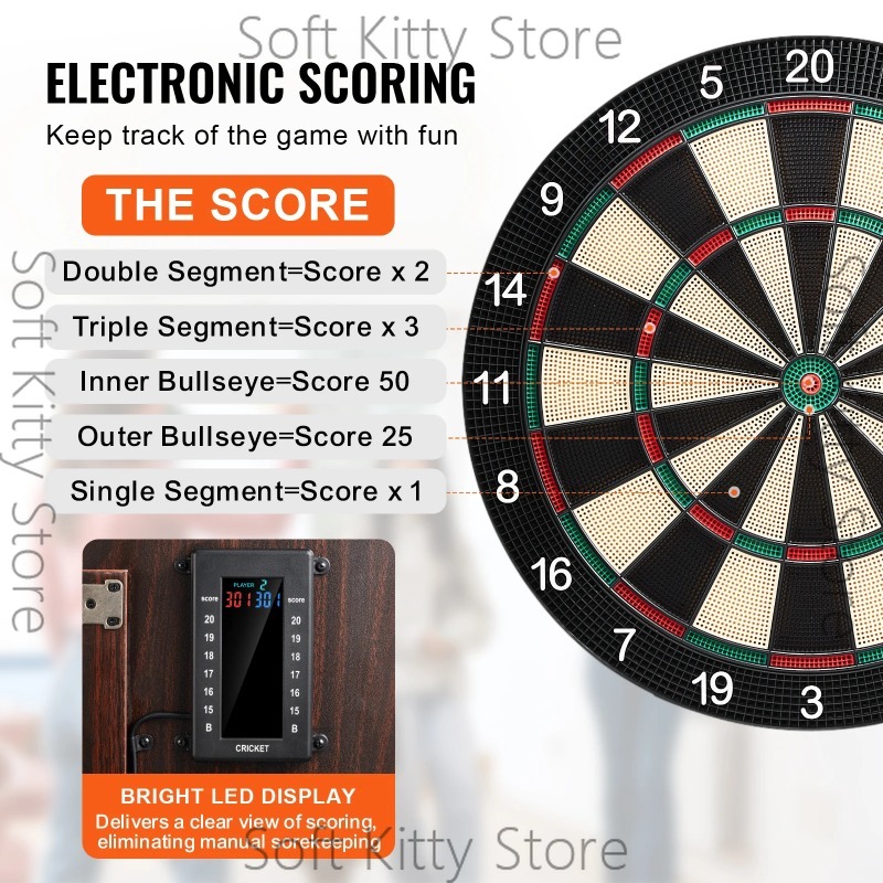 Zestaw do gry w rzutki z szafk – Electronic Dartboard Cabinet recenzja i cena