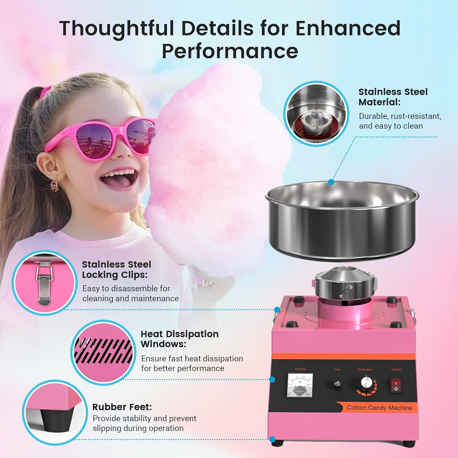 Elektryczna maszyna do waty cu – Candy Floss Machine recenzja i cena