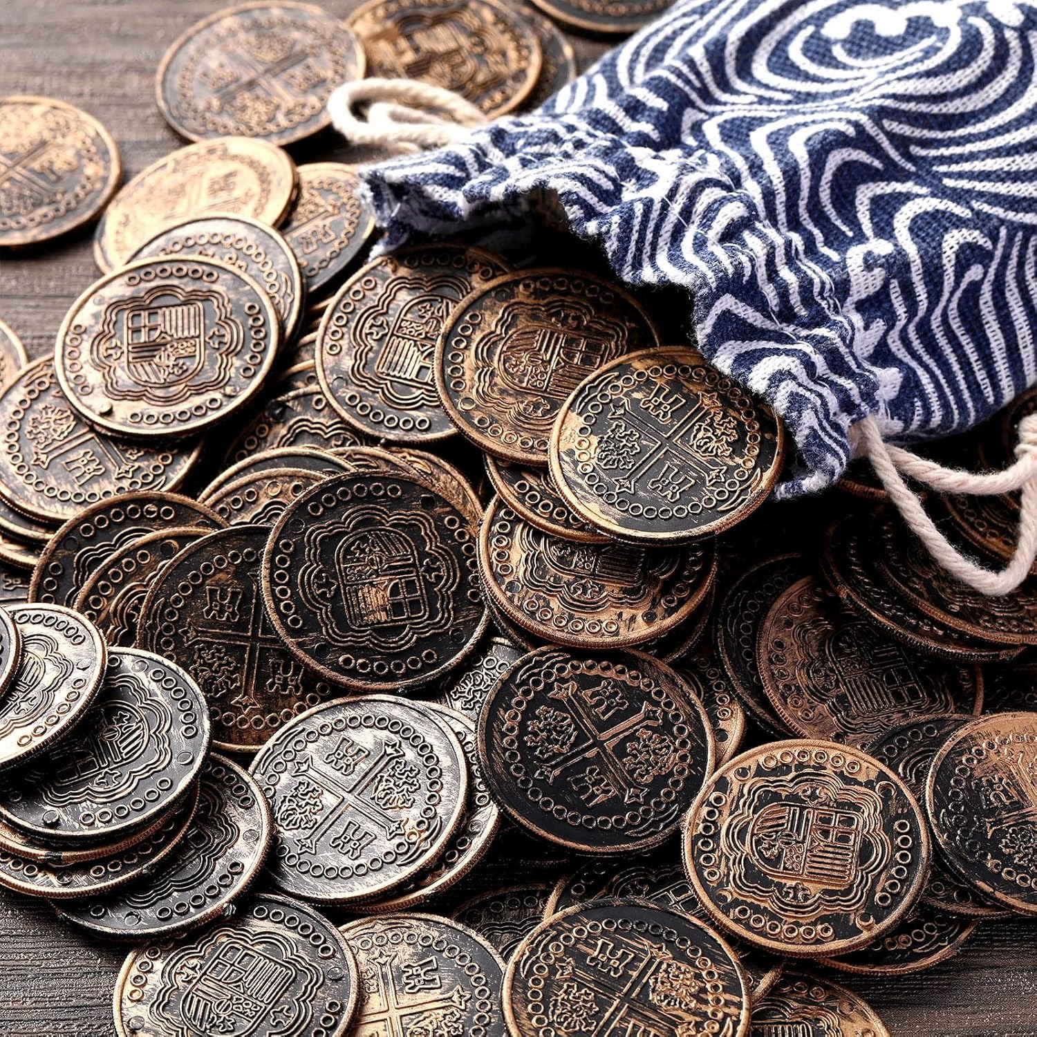 Fałszywe pirackie złote monety – Arcade Game Coin recenzja i cena