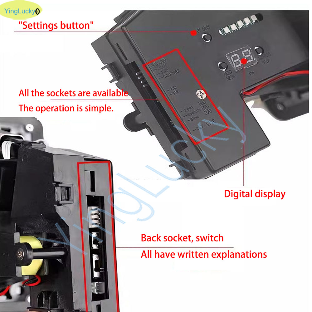 Kolorowy czytnik monet LED, se – Coin Acceptor Selector recenzja i cena