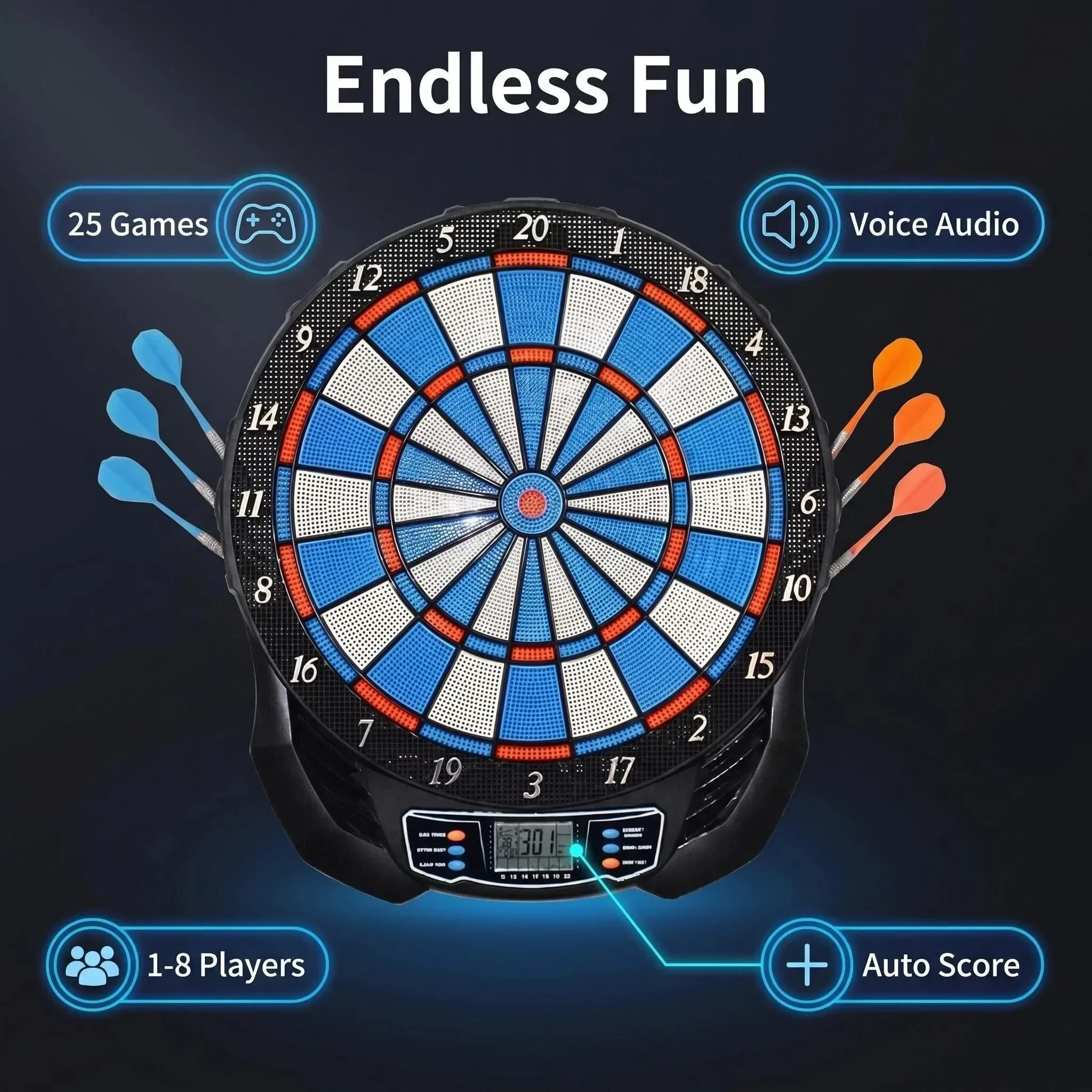 DartVibe Zaawansowana Elektron – Electronic Dartboard Cabinet recenzja i cena