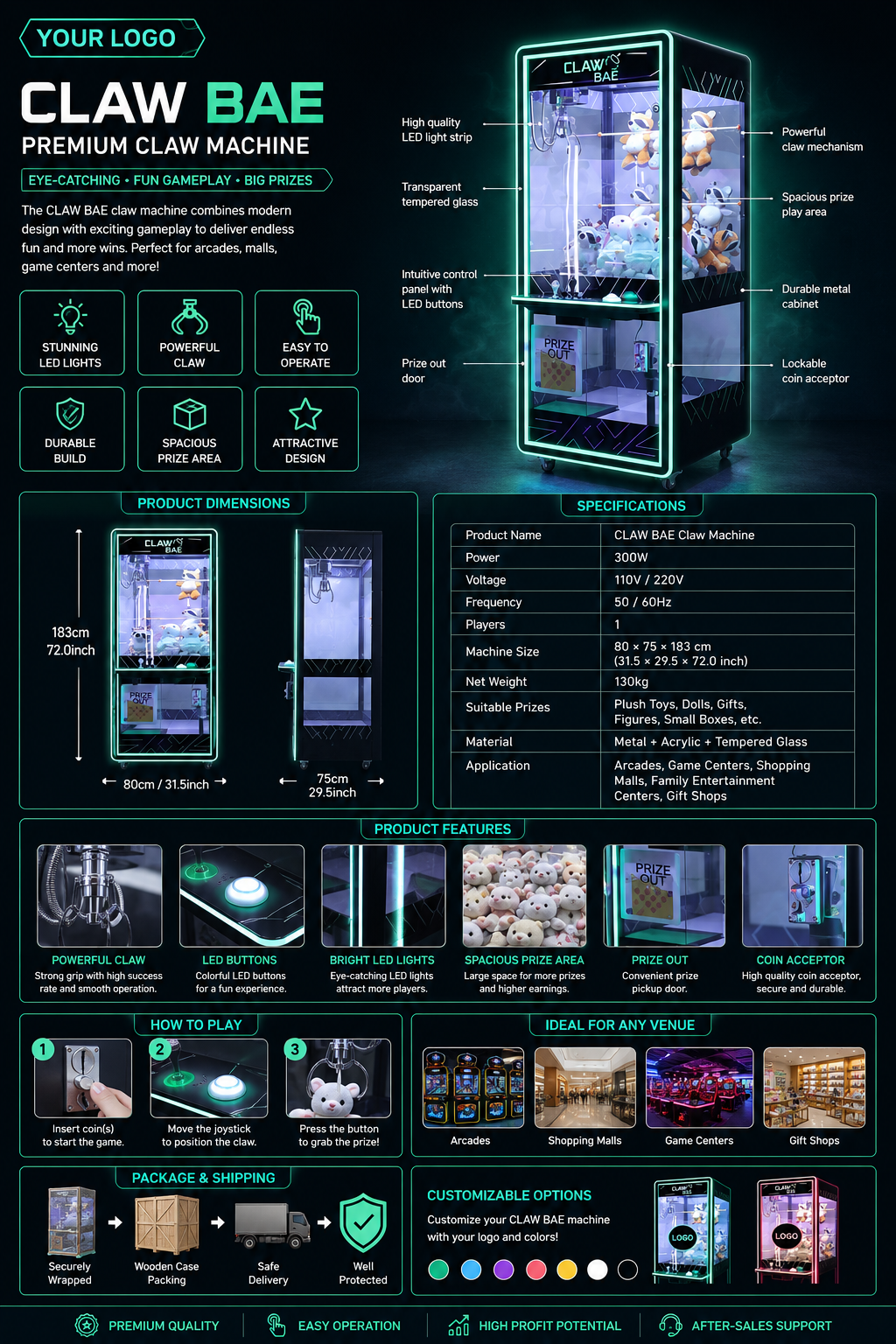Automat do gier typu Black Cla – Arcade Prize Vending Machine recenzja i cena