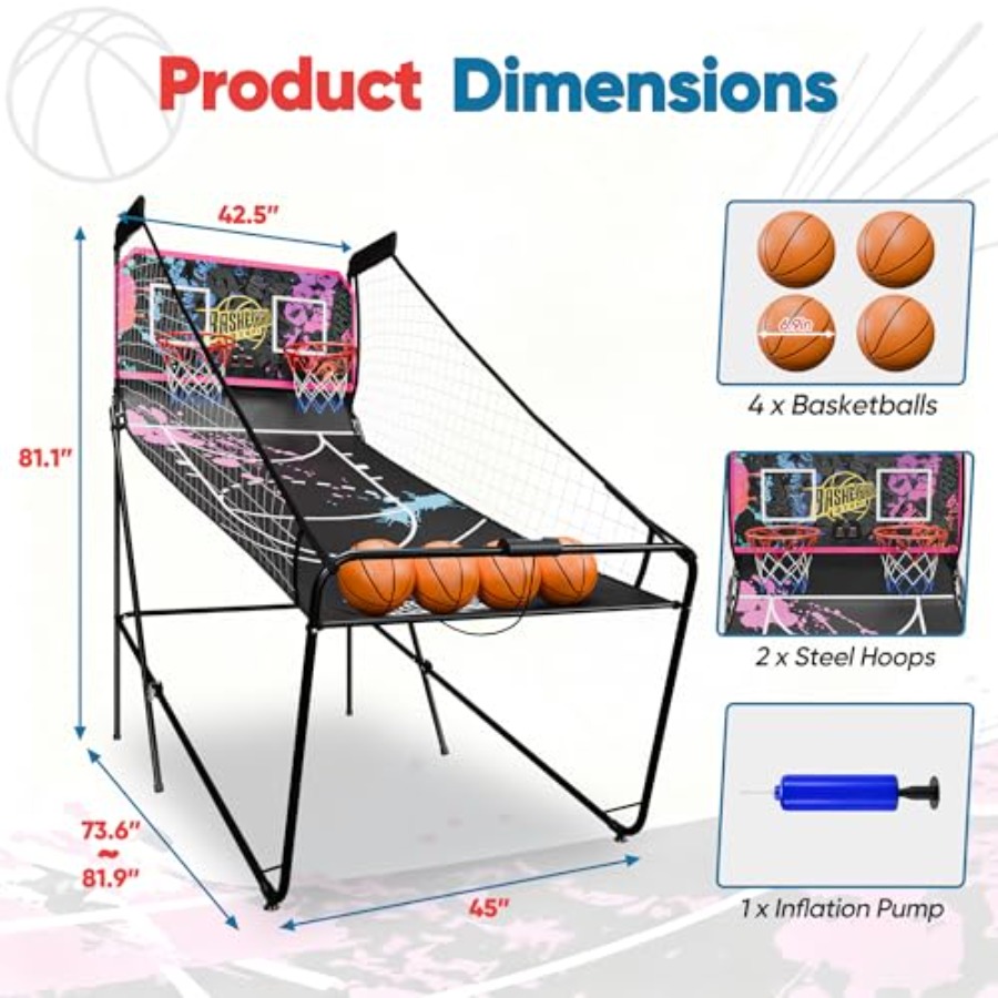 Składana, elektroniczna gra w  – Basketball Arcade Game recenzja i cena