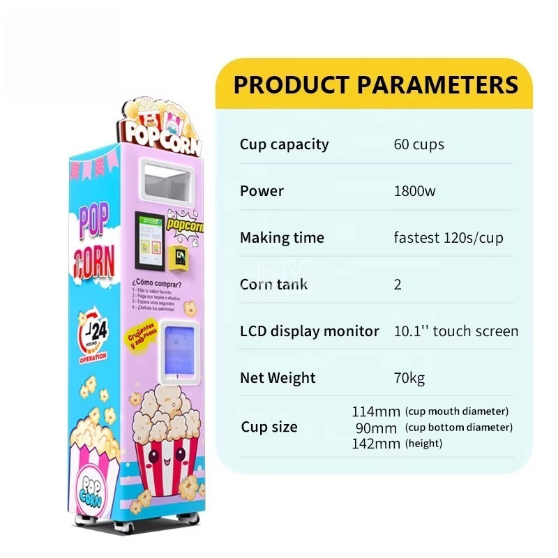 Automatyczne maszyny do popcor – Popcorn Vending Machine recenzja i cena