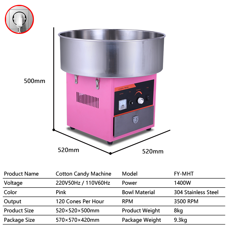 Przemysłowa, wysokowydajna, mi – Candy Floss Machine recenzja i cena